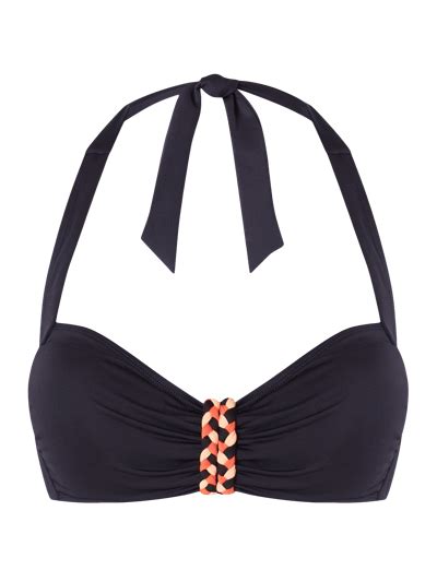 Esprit Bikini Oberteil Mit B Geln Und Raffungen Marine Online Kaufen