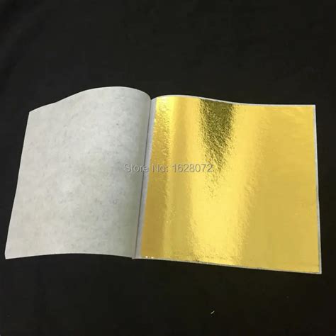 500 Sheets 8 X 8 5 Cm Taiwan Shiny Imitation Gold Leaf 5 Colors