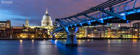 Millennium Bridge St Pauls Cathedral Drew Buckley Photography