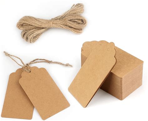 Jijacraft Pcs Brown Gift Tags X Cm Large Kraft Paper Tags Craft