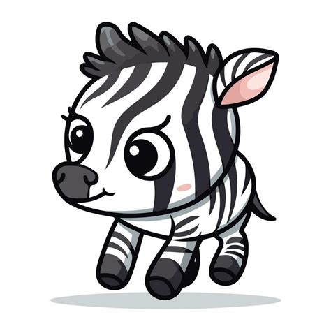 Zebra Cartoon Character Vector Illustration Design Cute Zebra Mascot