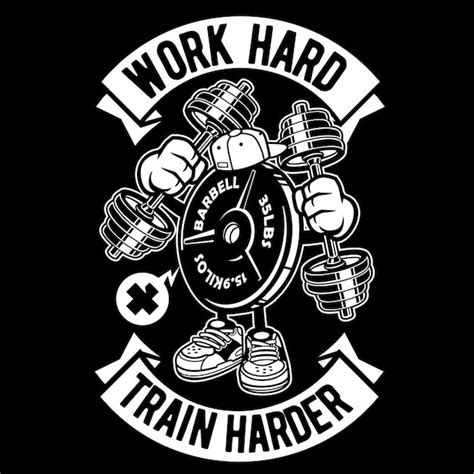 Premium Vector Work Hard Train Harder Design