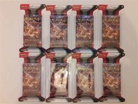 Lot De 8 Booster Pokemon Ev3 Flammes Obsidiennes Fr Sous Blister