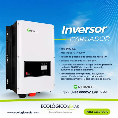 Inversor Growatt Spf Dvm Mpv Ecol Gico Solar