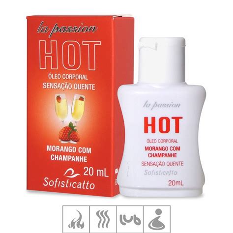 Óleo Para Massagem La Passion Hot ml ST Morango c Champagne Único Atacado Star Sex