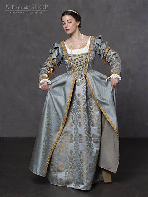 Italian Renaissance Dress Blue Ren Faire Costume Women 15th Etsy