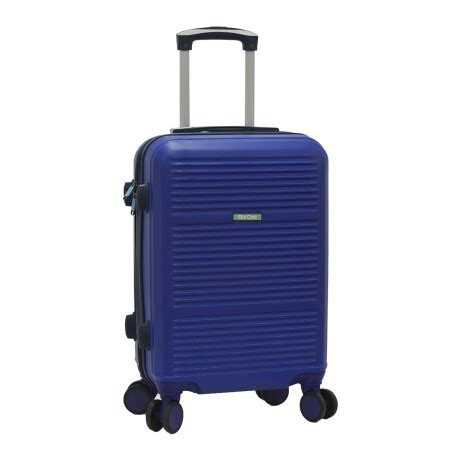 Valija Chica Rígida p Cabina Carry On Viaje 4 Ruedas Candado Azul HTS