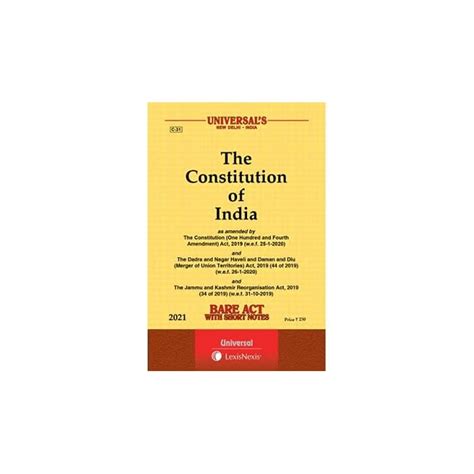 Buy Constitution Of India Bare Act With Short Notes Handbook In