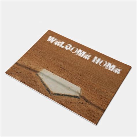 Welcome Home Softballbaseball Home Plate Doormat Zazzle