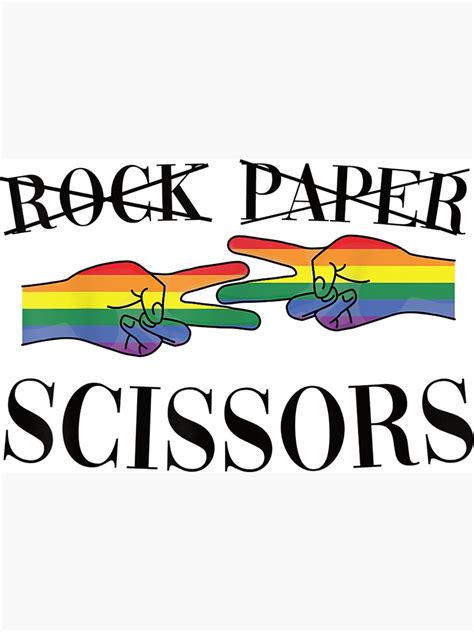 Rock Paper Scissors LGBTQIA Awareness For Lesbian Women LGBTQIA Pride Month LGBT Flag