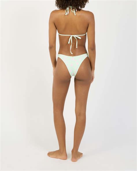 Shop Topanga Kaylah High Cut Bikini Bottom In Green Pink Fast