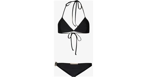 Gucci Interlocking G Mid Rise Bikini Set Lyst