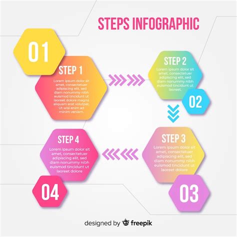 Modelo de design de etapas coloridas infográfico Vetor Grátis