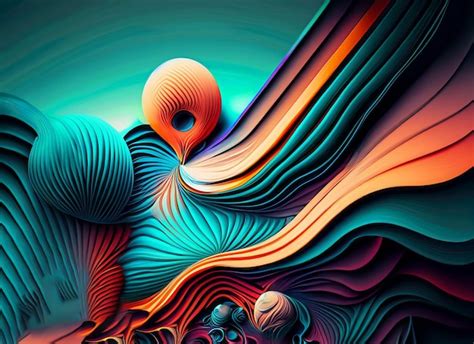 Premium AI Image | abstract organic lines as panorama wallpaper background