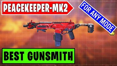 PEACEKEEPER MK2 BEST GUNSMITH ATTACHMENTS LOADOUT COD Mobile Battle