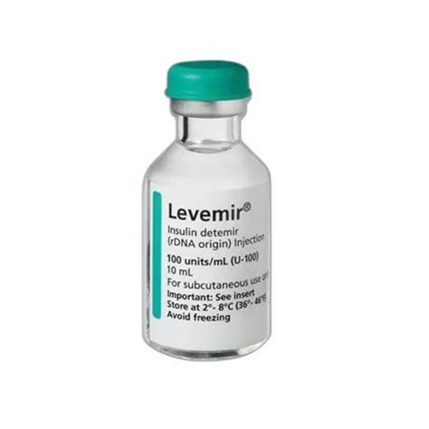 Levemir Insulin Detemir Vial Ml Of Unitsml General Medicines At