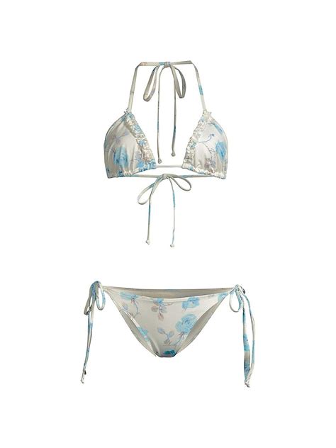 Buy Loveshackfancy Women S Harbor Piece Bikini Set Santa Rosa River