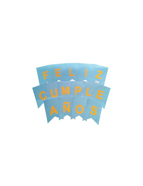 Banderin Holografico Feliz Cumpleaos Azul