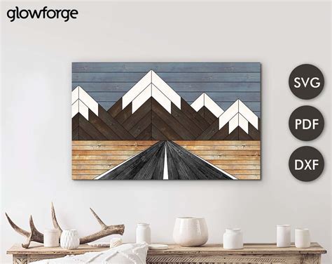 Mountain Barn Quilt Svg Cut File Wooden Wall Art Home Etsy