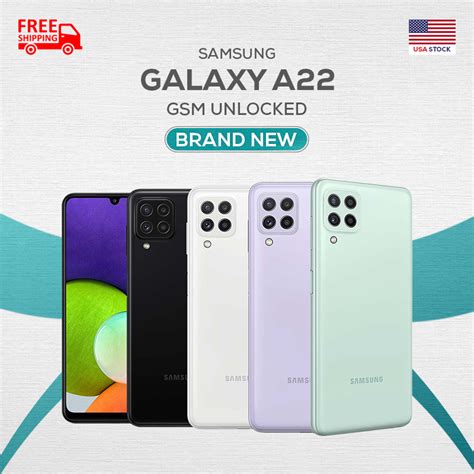 Samsung Galaxy A22 64gb 4gb Ram Sm A225fdsn Factory Unlocked 64″ 48mp Abb Shop