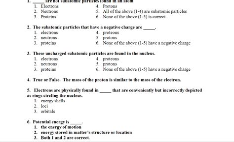 Solved The subatomic particles that have a negative charge | Chegg.com 
