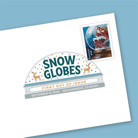 Snow Globes Digital Color Postmark Usps