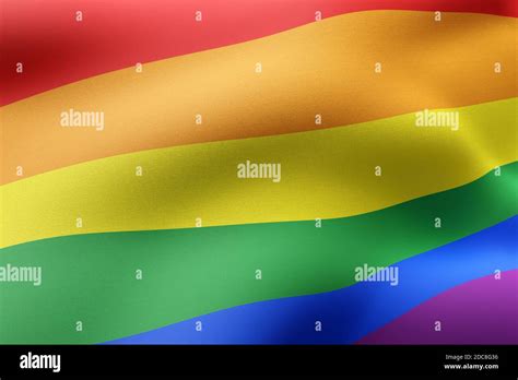 D Rendering Of A Gay Flag Waving Stock Photo Alamy