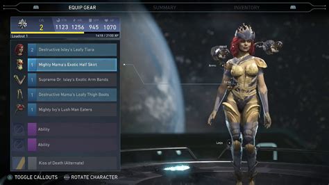 Injustice 2 Get Rare Poison Ivy Gear In Thistle Hurt For Mother Nature