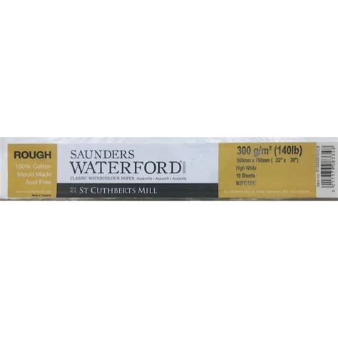 Akvarellpapper Saunders Waterford 300g Rough - Helt Ark - MGNArt
