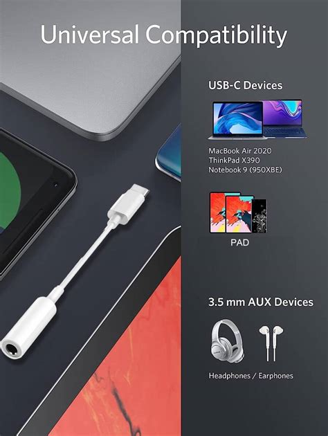 Usb Type C To 35mm Female Headphone Jack Adapterusb C To Aux Audio Dongle Cable Cord