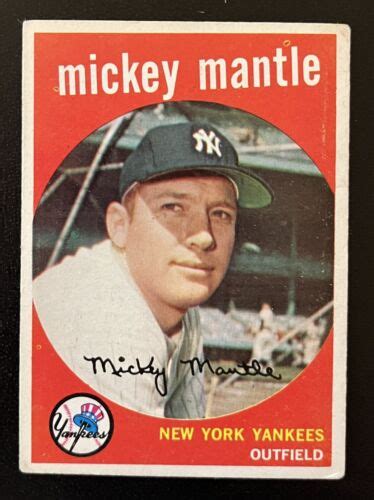 1959 Topps 10 MICKEY MANTLE New York Yankees VG EX EBay