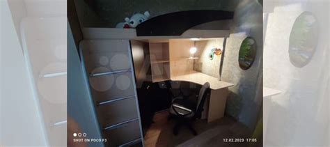 Детская кровать чердак со столом и шкафом купить в Тюмени | Личные вещи ...