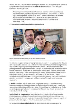 Os Desafios Da Educacao Inclusiva Foco Nas Redes De Apoio PDF