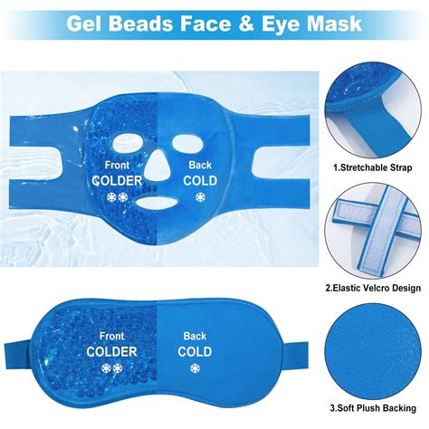 Snapklik Pcs Gel Beads Face Eye Masks Kit Hot Cold Mask Cooling Ice Heat Facial Eye