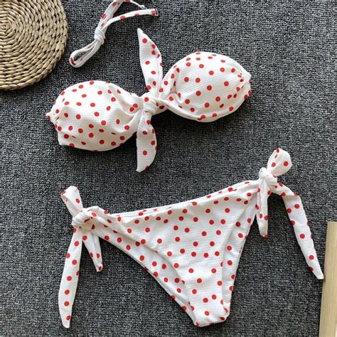 Newest Hot Womens Bikini Set Padded Bra Crease Bandeau Swimsuit