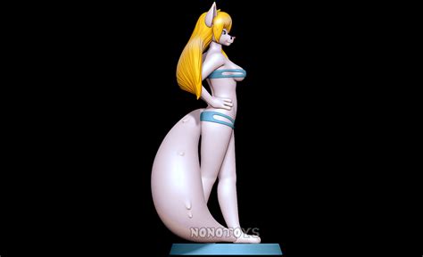 White Fox With Blue Bikini D Model By Nonotoys