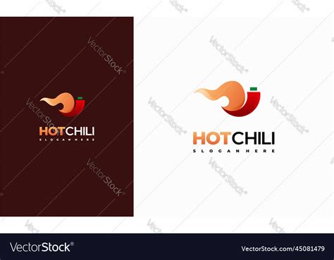 Red Hot Chili Logo Designs Concept Spicy Pepper Vector Image