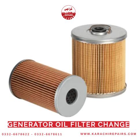 Generator Oil Filter Change - 0332-6678622, 0332-6678611 - 24/7 - KR