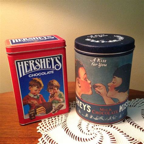 Two Vintage Collector Tins From Hershey S Etsy Hersheys Vintage Tin