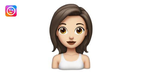 Cute Brunette White Girl With Big Lips On One Side Emoji AI Emoji Generator