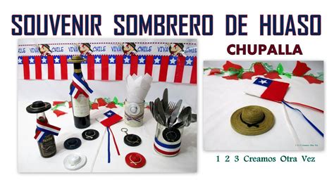 COMO HACER SOMBRERO DE HUASO CHUPALLA Souvenir Para Botellas LLavero