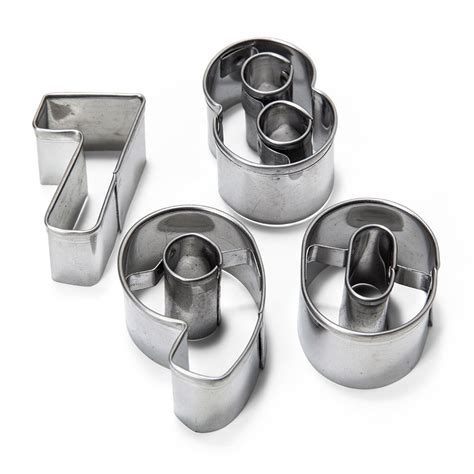 Moldes Culinários Para Corte De Biscoitos E Doces aço inox Números Moda