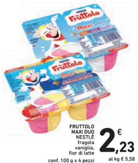 Fruttolo Maxi Duo Nestl Fragola Vaniglia Fior Di Latte Conf G X