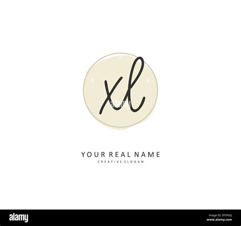 Xl Initial Letter Handwriting And Signature Logo A Concept Handwriting