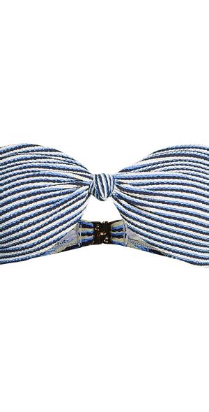 Milly Women S Striped Bandeau Bikini Top