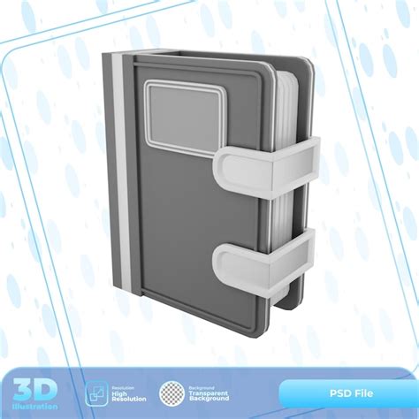 Premium Psd 3d Render Diary Book Illustration