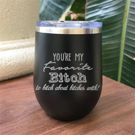 Personalized Stemless Wine Glass Tumbler Custom Engraved Etsy