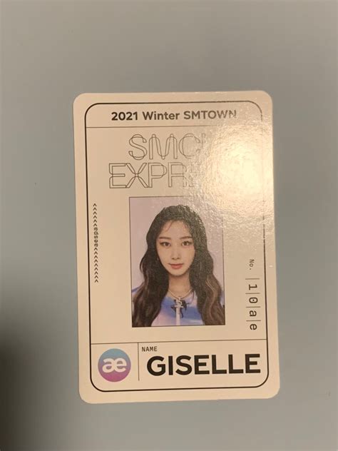 Aespa 2022 Smcu Giselle Pass Card Winter Karina Ningning 興趣及遊戲 收藏品及