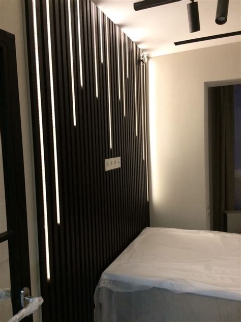 Деревянные панели рейка с led подсветкой | Интерьеры спальни, Дизайн ...