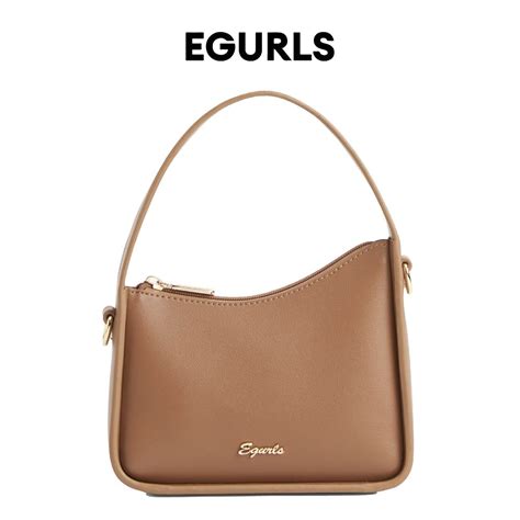 EGURLS PU Shopper Bag Black Khaki Brown Beige Nude Malaysia